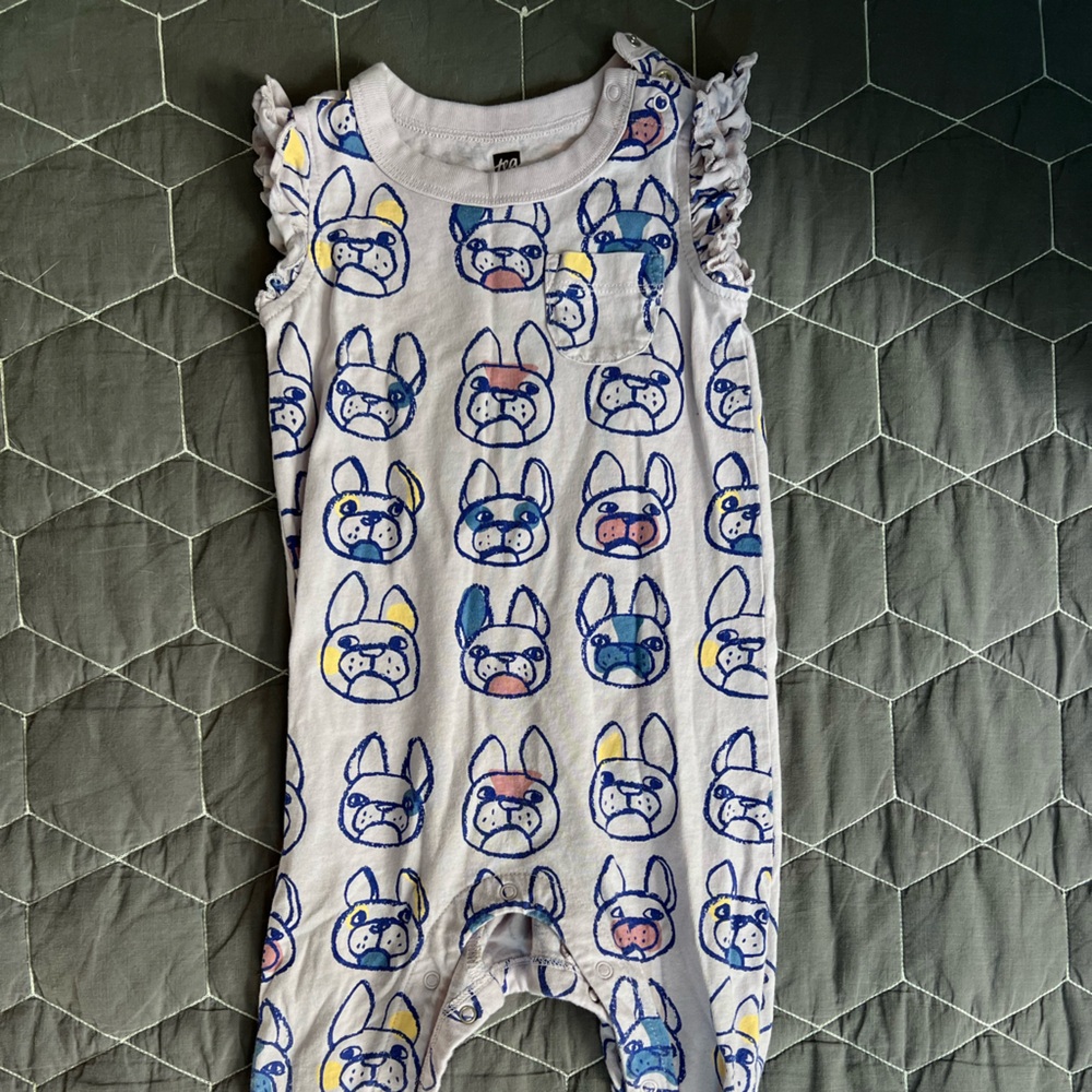Tea collection little girl puppy romper